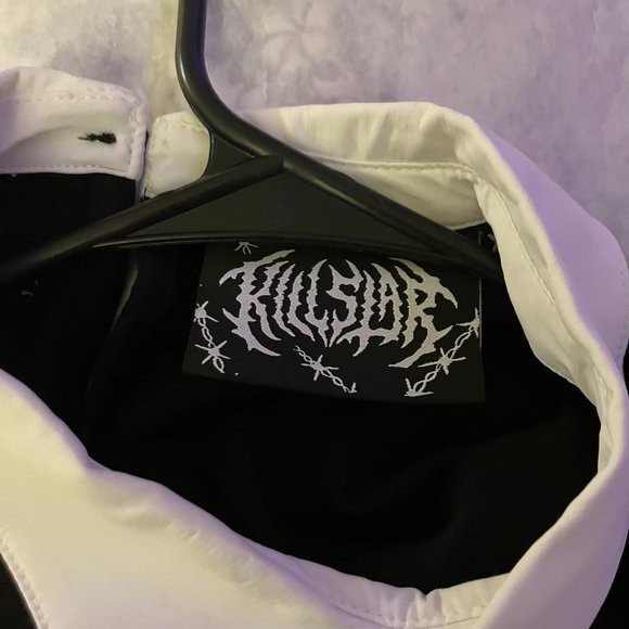 XL Killstar Wednesday Adams I'm Not Perky School Collared Shirt. - Picture 6 of 9